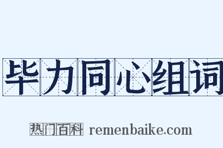 毕力同心组词是什么意思的图片